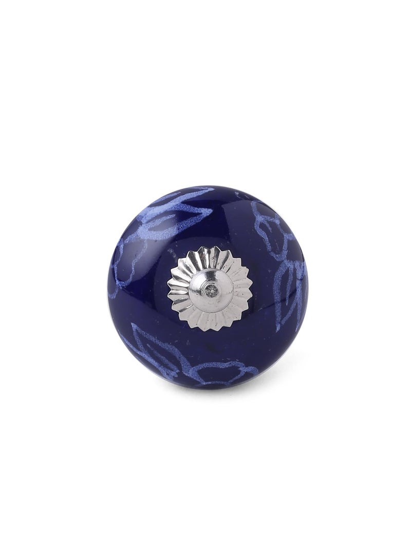 The Boho Street Set of 25 Assorted Ceramic Knobs Hand Painted Vintage Collection Blue and White Pumpkin and Round Knobs Cabinet Drawer Handles Pulls - Image 4